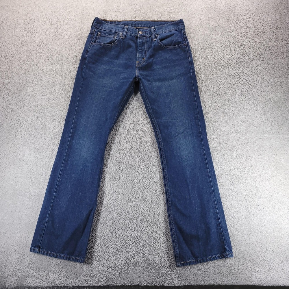 Levis 527 Jeans Mens 33x32 Blue Slim Bootcut Dark Wash Preppy Western